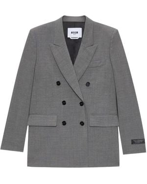 MSGM Double-Breasted Blazer - Grey
