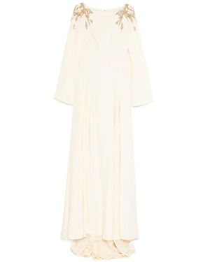 Saiid Kobeisy Embellished Crepe Kaftan - White