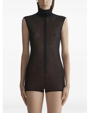 Mugler Turtleneck Bodysuit - Black