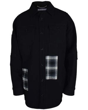 Off-White c/o Virgil Abloh Contemporary Wool Blend Coat - Blue
