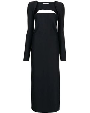 ROKH Kleid Mit Eckigem Kragen - Schwarz