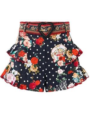 CAMILLA Daughters Of Duende Frilled Shorts - White