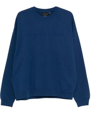 Canada Goose Embroidery Crew Sweatshirt - Blue