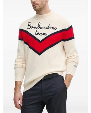 MC2 Saint Barth Davos Chevron-Knit Embroidered Sweater