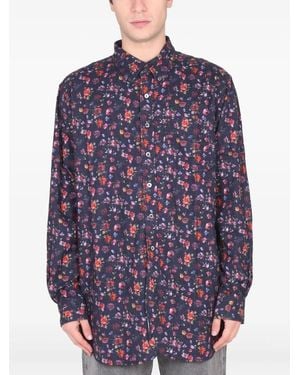 Engineered Garments Overhemd Met Bloemenprint - Blauw