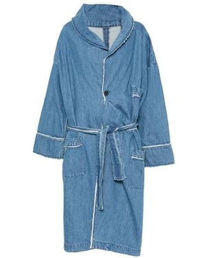 Facon Jacmin Manteau Oversize Miki À Bords Francs - Blue