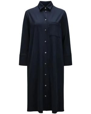 Circolo 1901 Button-Up Shirt Midi Dress - Blue