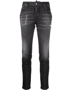 DSquared² Distressed-effect Logo-patch Denim Jeans - Multicolor