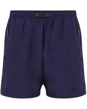 Moschino ロゴ トランクス水着 - ブルー