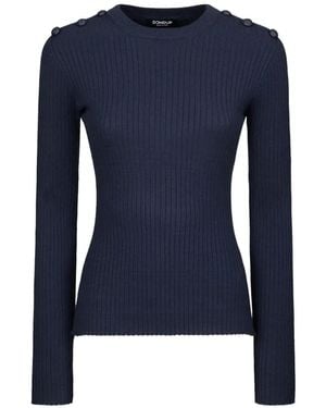 Dondup Pullover Mit Knopfdetail - Blau