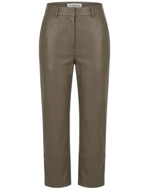 Frankie Shop Lior Leather Pants - Gray