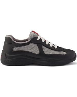 Prada America's Cup Soft Rubber And Bike Fabric Sneakers - Black