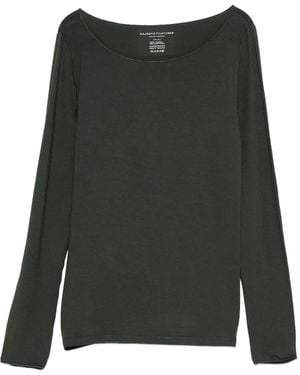 Majestic Filatures Boat-Neck Long-Sleeve Top - Green