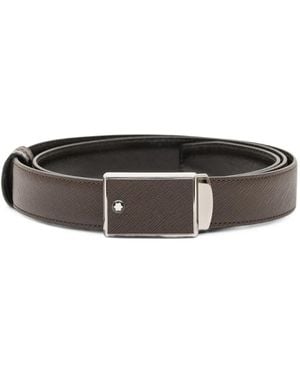 Montblanc Marquetry Leather Belt - Gray