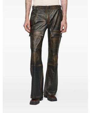 MISBHV Pantalones cargo de piel - Gris