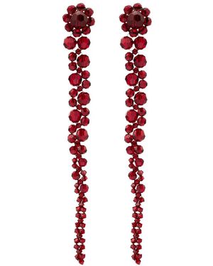 Simone Rocha Crystal-Embellished Drop Earrings - Red