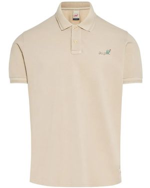 Bob Logo-Print Piqué Polo Shirt - Natural