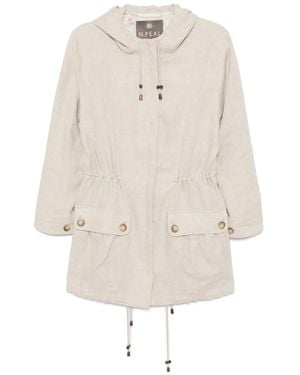 N.Peal Cashmere Salina リネンジャケット - ホワイト