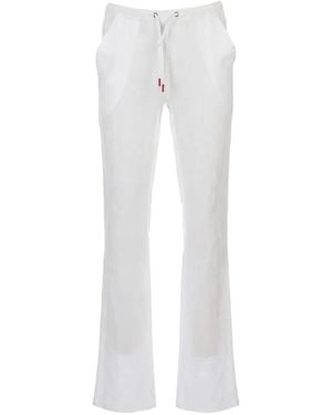 Kiton Drawstring-Waistband Trousers - White