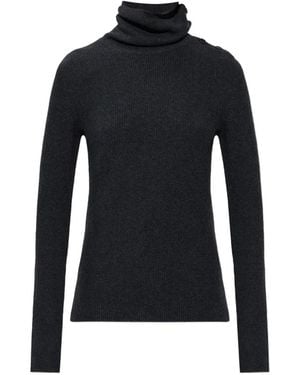 Lisa Yang Button Roll-Neck Jumper - Blue