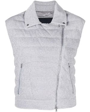 Herno Quilted Zip-Up Down Gilet - Grey