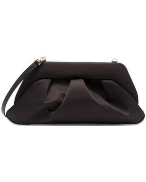 THEMOIRÈ Emera Gathered Clutch Bag - Black