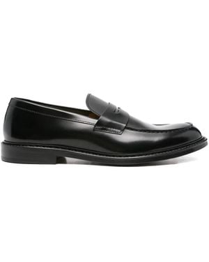 Doucal's Penny Leather Loafers - Black
