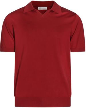 Brunello Cucinelli ショートスリーブトップ - レッド