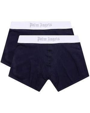 Palm Angels Logo-band Boxer Briefs - Blue