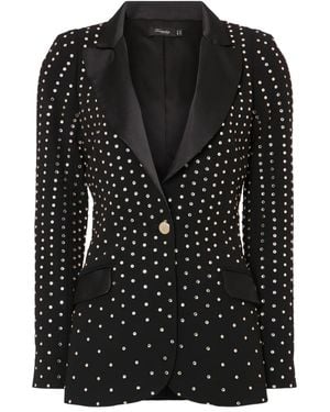Temperley London パデッドショルダージャケット - ブラック