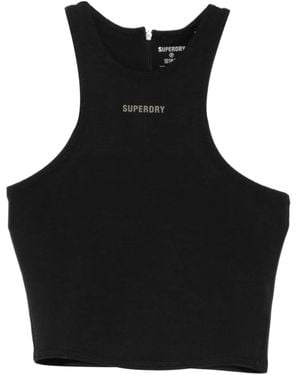 Superdry Logo-Print Tank Top - Black