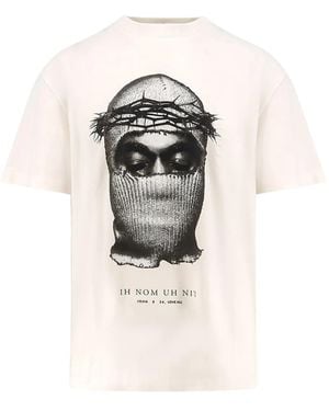ih nom uh nit Crowned Mask T-Shirt - Natural