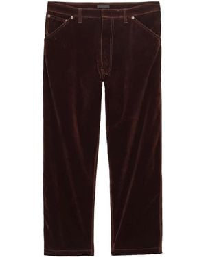 Prada Velvet Straight Pants - Brown