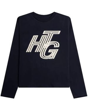 Honor The Gift Logo-Print Long-Sleeve Sweatshirt - Blue
