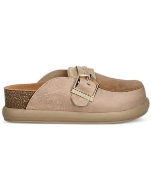 Bohonomad Buckle-Fastening Leather Mules - White