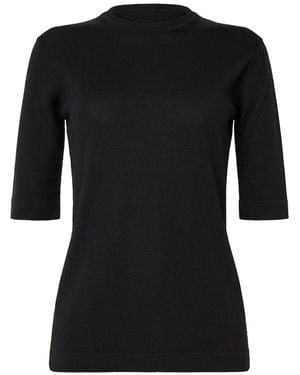 Wolford Knitted Mock-Neck T-Shirt - Black