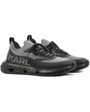 Karl Lagerfeld Logo Lace-Up Sneakers - Black