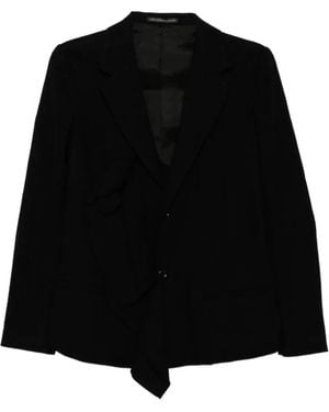 Y's Yohji Yamamoto Draped Blazer - Black