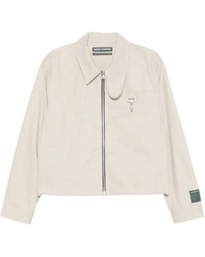 Reese Cooper Herringbone Zip-Up Jacket - White