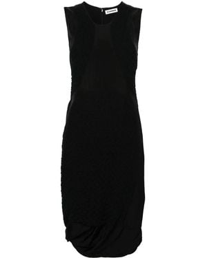 Jil Sander ニットパネル ドレス - ブラック