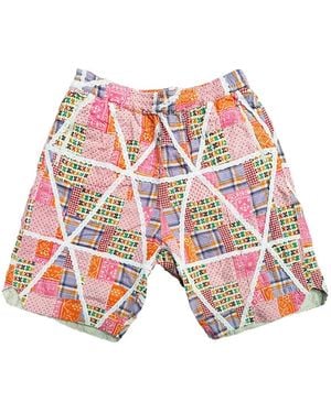 Engineered Garments Patchwork shorts - Rojo