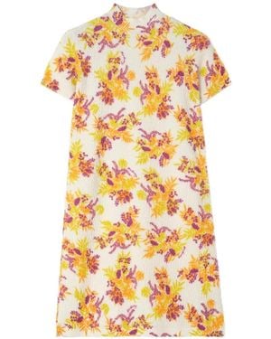 Burberry Floral Short-Sleeved Dress - Metallic
