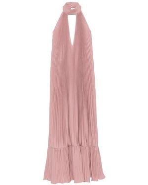 L'idée Libertie Pleated Maxi Dress - Pink