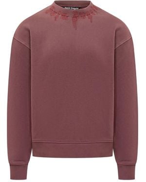 Palm Angels Crew-Neck Sweatshirt - Red