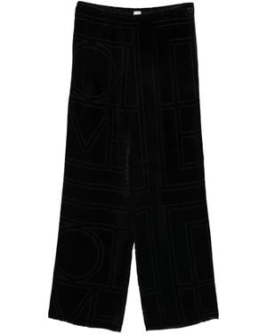 TOTEME Geometric Pattern Pant - Black