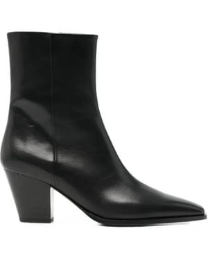 Aeyde Pointed-Toe Leather Boots - Black