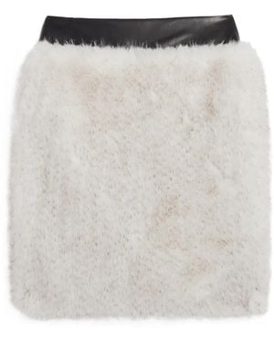 Apparis Aspen Faux-Fur Skirt - White