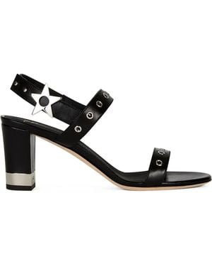 Giuseppe Zanotti Eyelet Applique Sandals - Black