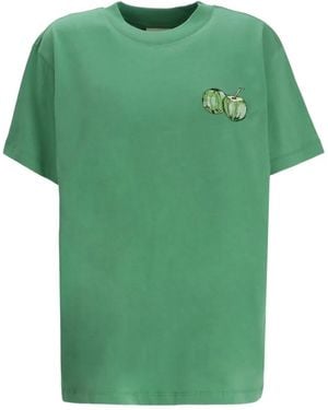 FARM Rio Coconut-Embroidered Cotton T-Shirt - Green