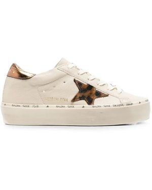 Golden Goose Hi Star Leather Trainers - Natural